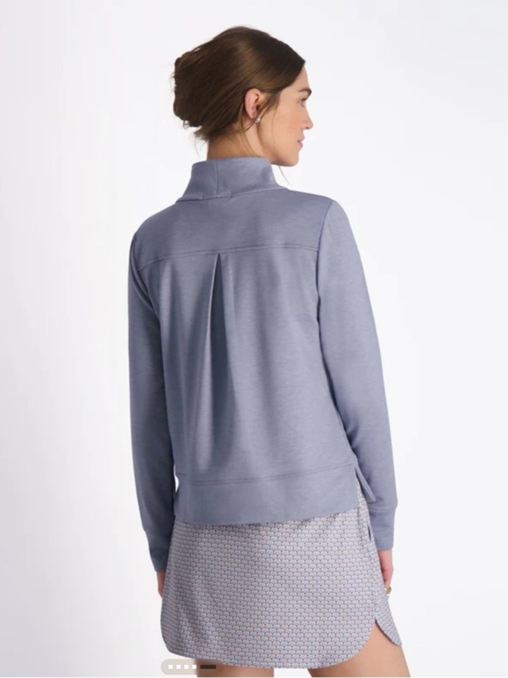 Fairway & Greene Light Blue Cowl/Turtleneck Sweater